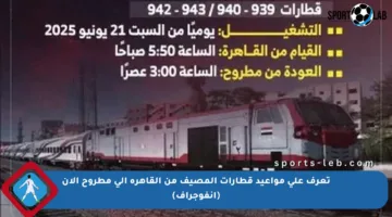 تعرف على مواعيد قطارات المصيف من القاهرة إلى مطروح الآن (إنفوجراف)